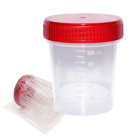 Jałowy pojemnik na mocz 100ml jednorazowy Margomed 1szt