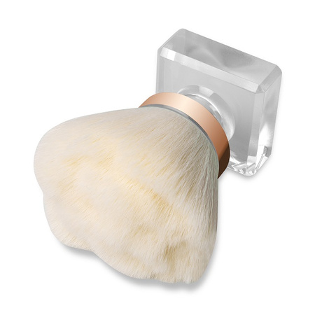 Pędzel do odpylania pyłu w etui, do paznokci, do makijażu, flower - white