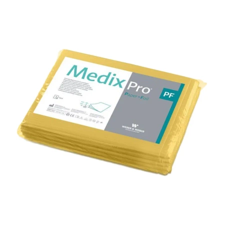 Prześcieradło jednorazowe 77cm x 210cm żółte podfoliowane 54g MedixPro 40szt