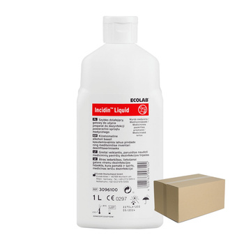 Płyn do szybkiej dezynfekcji powierzchni Ecolab Incidin Liquid 1l 12op