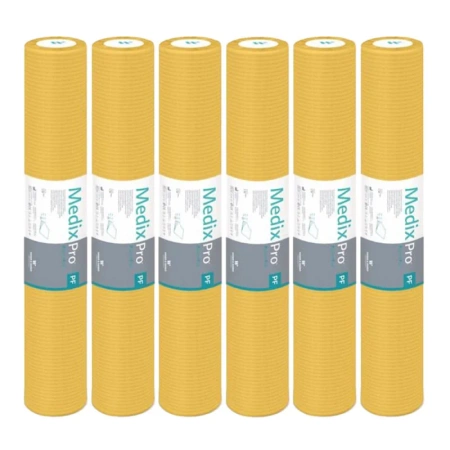 Podkład higieniczny na rolce 70cm x 50cm żółty podfoliowany 54g MedixPro 480szt