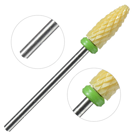 Frez żółty ceramiczny LONG BULLET C mocny (zielony)