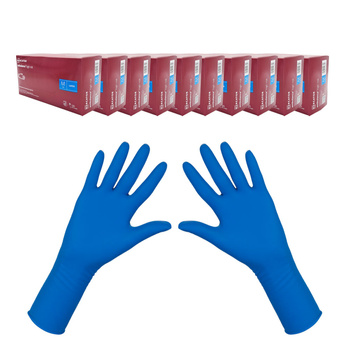 Rękawiczki lateksowe M niebieskie Mercator Ambulance High Risk 50szt karton 10op