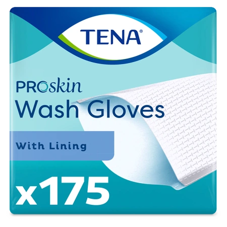 Myjki jednorazowe do mycia chorych Tena Wash Glove 175 sztuk x 6op