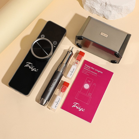 Frezarka mobilna by Trusi, akumulatorowa do paznokci, manicure 65W - 35000 RPM, zielona