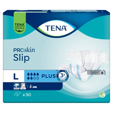 Pieluchomajtki TENA Slip ProSkin Plus L 30 sztuk