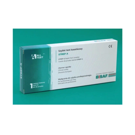 Test kasetkowy test na anginę bakteryjną (wykrywanie antygenów) Strep A 1 szt