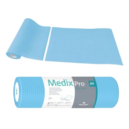 Podkład higieniczny na rolce 33cm x 50cm niebieski podfoliowany 54g MedixPro 600szt