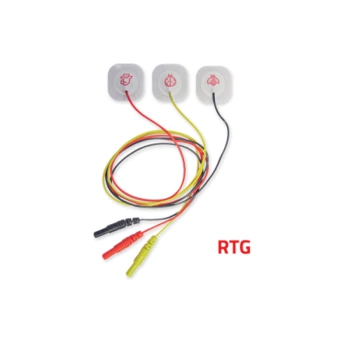 Elektrody dla noworodków EKG EK-1/23 RTG włóknina hydrożel 23mm x 23mm przewód 50cm 3szt