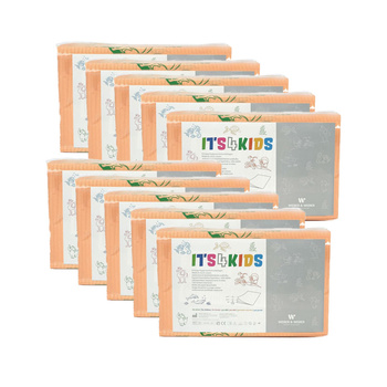 Podkład na przewijak dla niemowląt 50cm x 60cm morelowy podfoliowany 54g Its4kids 400szt