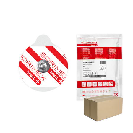 Elektrody pediatryczne dla dzieci EKG EK-S 30 PSG pianka żel stały 30mm 50szt wielopak 40op