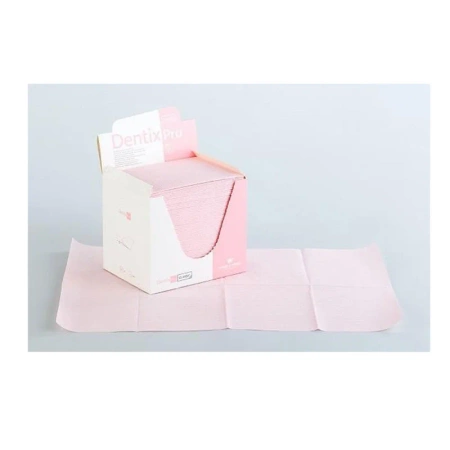 Serweta dentystyczna 33cm x 48cm różowa podfoliowana 54g DentixPro 480szt