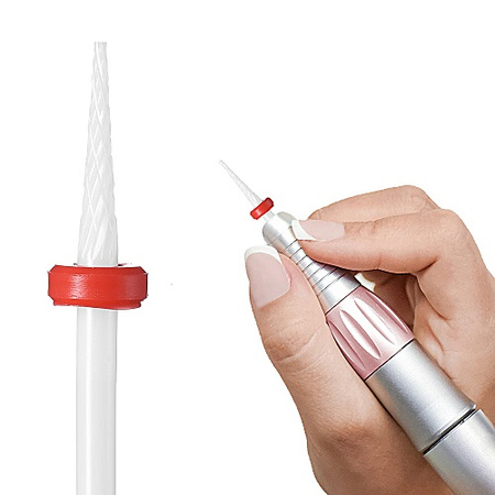 Frez ceramiczny, szczelinowy szpic 3/32″ SMALL CONE (F), delikatny (czerwony)