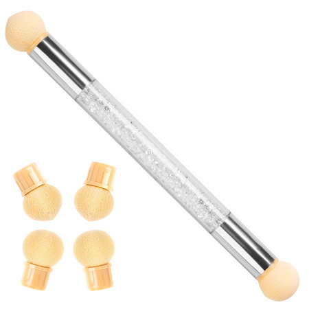 Pędzelek do ombre gąbki stempel do lakierów hybryd