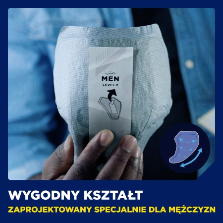 Wkłady anatomiczne dla mężczyzn TENA Men Active Fit Level 2 Medium 20 szt