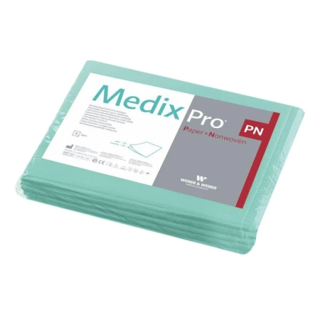 Prześcieradło jednorazowe 77cm x 210cm zielone 40g MedixPro 10szt