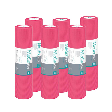 Podkład higieniczny na rolce 50cm x 50cm fuksja podfoliowany 54g MedixPro 480szt