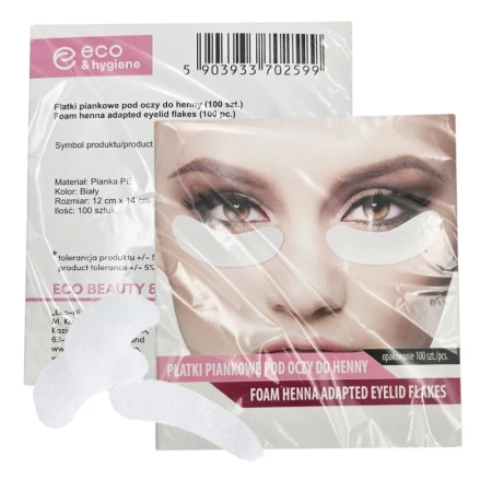 Płatki pod oczy do henny z pianki 100szt x 10op