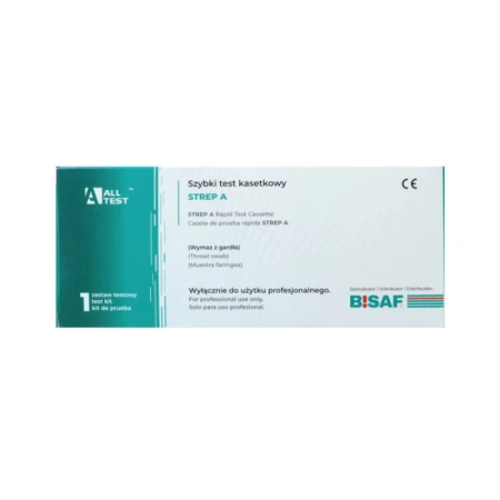Test kasetkowy test na anginę bakteryjną (wykrywanie antygenów) Strep A 1 szt