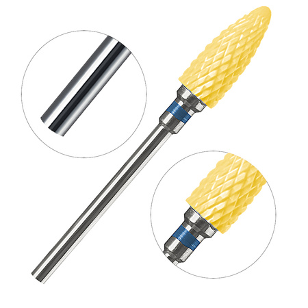 Frez żółty ceramiczny TIRCH CYLINDER M średni (niebieski)