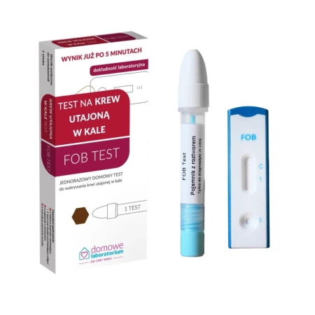 Domowy test na obecność krwi utajonej w kale FOB test zdrowe jelito 1 szt