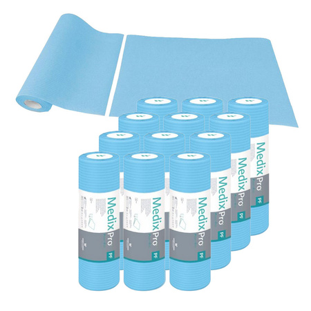 Podkład higieniczny na rolce 33cm x 50cm niebieski podfoliowany 54g MedixPro 600szt