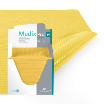 Podkład higieniczny 33cm x 48cm żółty podfoliowany 54g MedixPro 80szt