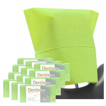 Pokrowiec na zagłówek stomatologiczny 32cm x 28cm limonkowy podfoliowany 54g DentixPro 600szt