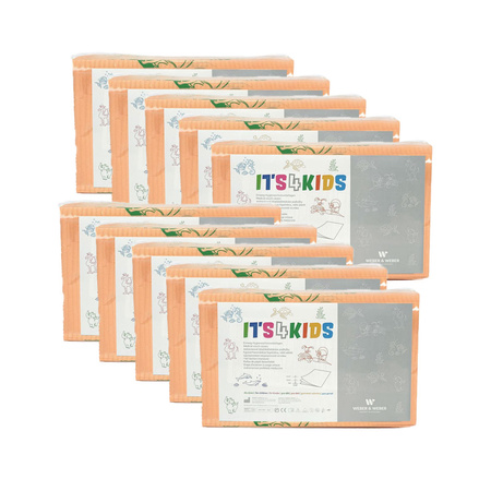 Podkład na przewijak dla niemowląt 50cm x 60cm morelowy podfoliowany 54g Its4kids 400szt