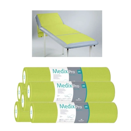 Podkład higieniczny na rolce 50cm x 50cm limonkowy podfoliowany 54g MedixPro 480szt