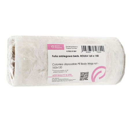 Folia kosmetyczna do zabiegów kosmetycznych na rolce 16,5cm x 150m 1 rolka