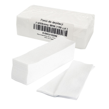 Pasek mini do depilacji z włókniny 3cm x 10cm biały 100szt