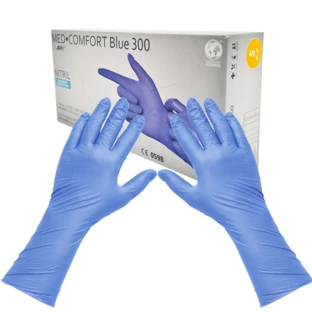 Rękawiczki nitrylowe S niebieskie Ampri Blue 300 100sztuk