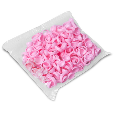 Pierścionek do aplikacji kleju, pigmentu, make up, różowy, 100szt.
