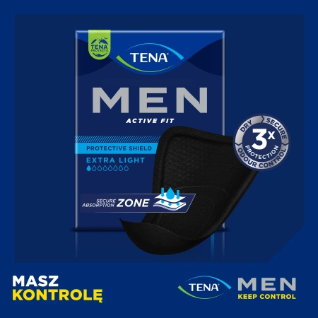 Wkłady anatomiczne dla mężczyzn TENA Men Active Fit Level 0 Extra Light 14 szt