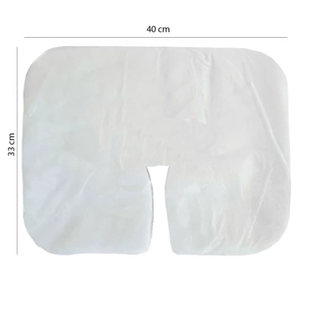 Podkład na zagłówek typu rogal duży 33cm x 40cm biały włóknina 50szt x 20op