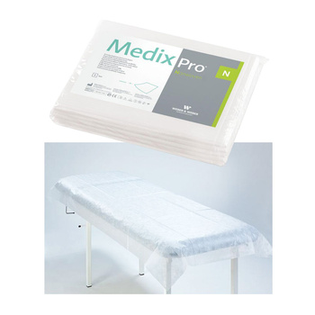 Prześcieradło jednorazowe 80cm x 210cm białe 20g MedixPro 10szt