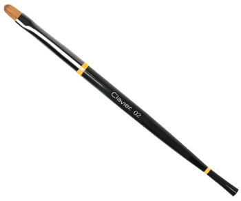 Elegancki Pędzelek Do żelu i akrylożelu - Okrągły - 02 - czarny