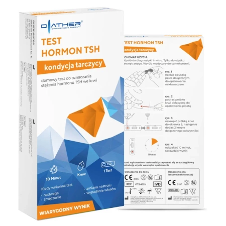 Test TSH do samokontroli poziomu hormonu TSH 1szt