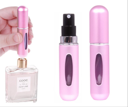 Atomizer do perfum - 5 ml, metalik róż