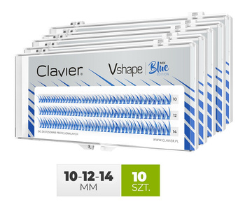 Kępki - Vshape Colour Edition 10/12/14mm, opakowanie 10 szt. - BLUE, Mix