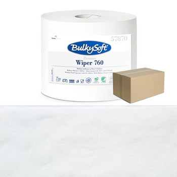 Czyściwo papierowe długie 760m kuchenne bez kleju 2 warstwy Bulkysoft Premium 12 rolek
