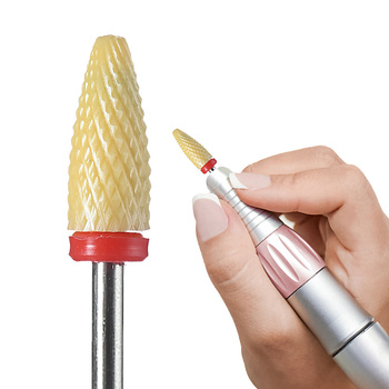 Frez żółty ceramiczny LONG BULLET F - stożek delikatny (czerwony)