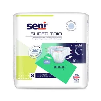 Seni Super Trio, pieluchomajtki, Small, 55-80 cm, 10 sztuk