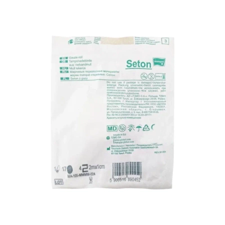 Setony jałowe z gazy 17 nitkowe , blister 1m x 1cm