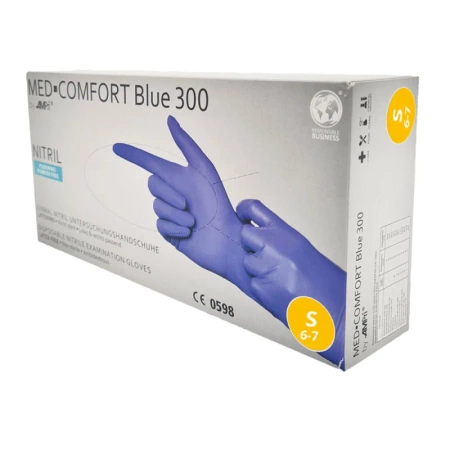 Rękawiczki nitrylowe S niebieskie Ampri Blue 300 100sztuk