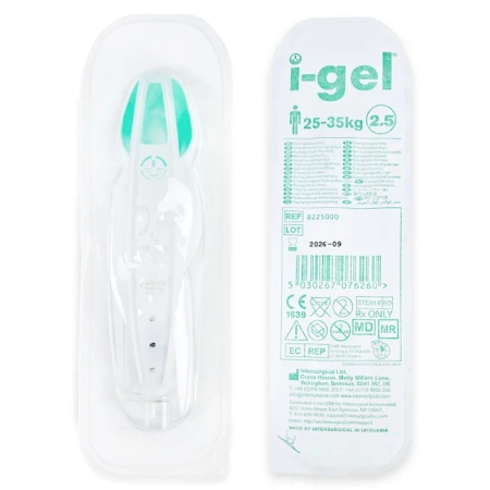 Maska krtaniowa I gel rozmiar 2.5 dla dużego dziecka maska oddechowa intubacyjna żelowa I-gel 1 szt