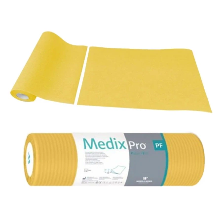 Podkład higieniczny na rolce 33cm x 50cm żółty podfoliowany 54g MedixPro 600szt
