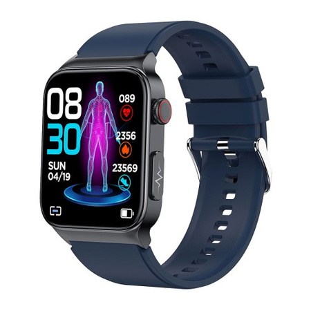 Kardiowatch zegarek do mierzenia cukru zegarek z EKG niebieski 1szt