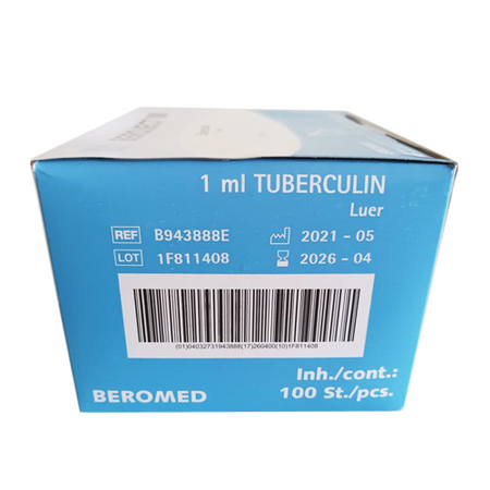Strzykawka tuberkulinowa z igłą 1ml luer Beroject III 100 szt